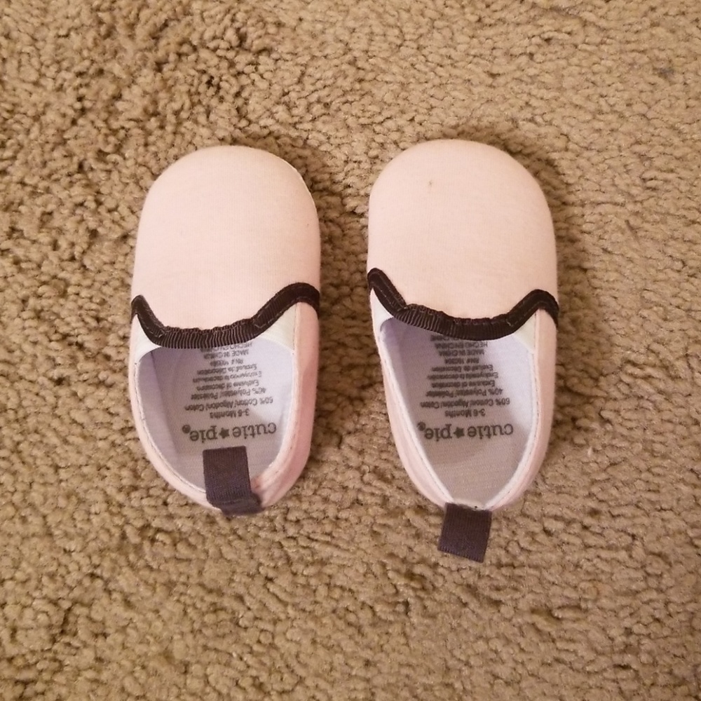 Pink and gray shoes